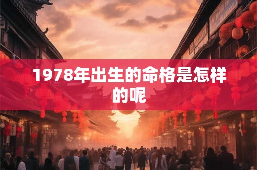 1978年出生的命格是怎样的呢