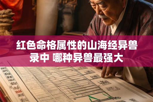 红色命格属性的山海经异兽录中 哪种异兽最强大 红色命格属性的山海经异兽录中 哪种异兽最强大