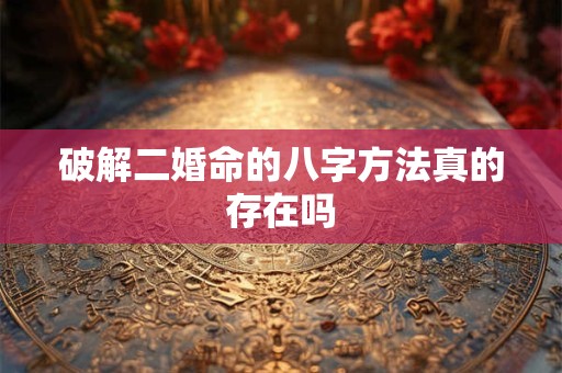 破解二婚命的八字方法真的存在吗