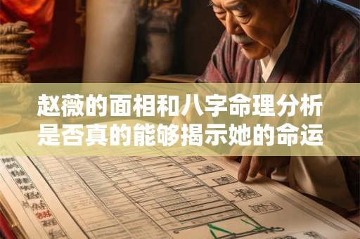 赵薇的面相和八字命理分析是否真的能够揭示她的命运和性格