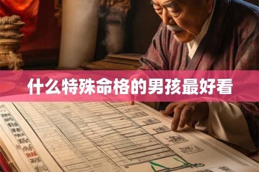 什么特殊命格的男孩最好看