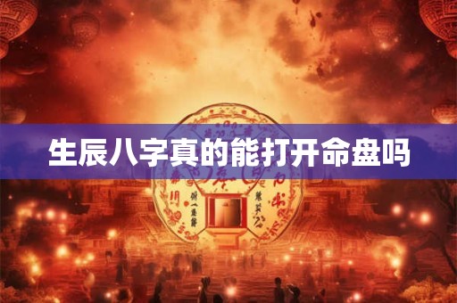 生辰八字真的能打开命盘吗