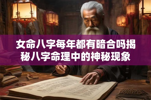 女命八字每年都有暗合吗揭秘八字命理中的神秘现象