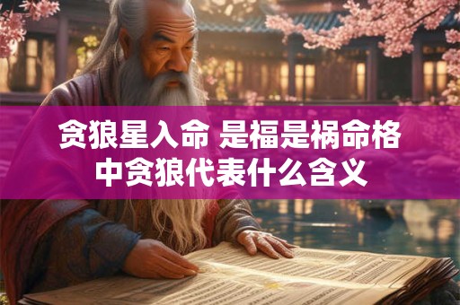 贪狼星入命 是福是祸命格中贪狼代表什么含义