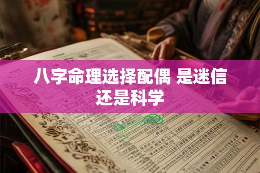 八字命理选择配偶 是迷信还是科学