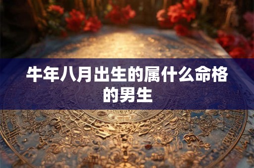 牛年八月出生的属什么命格的男生