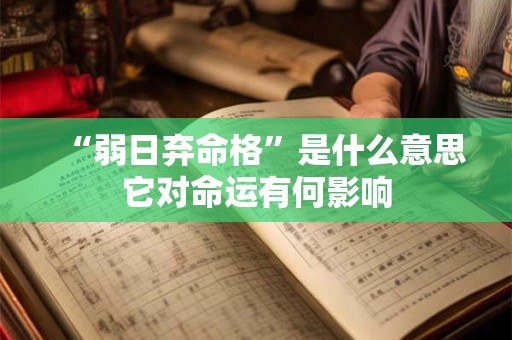 “弱日弃命格”是什么意思它对命运有何影响