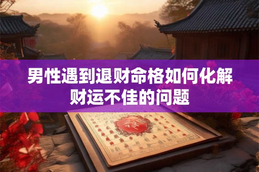 男性遇到退财命格如何化解财运不佳的问题