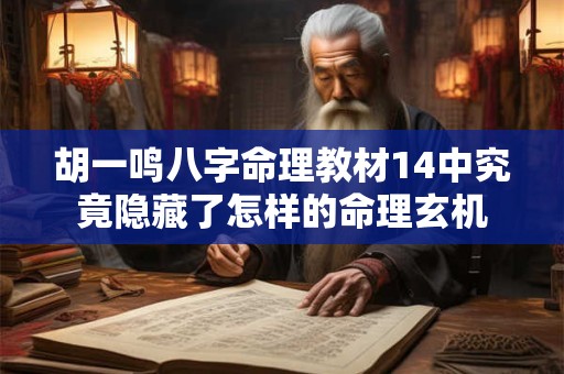胡一鸣八字命理教材14中究竟隐藏了怎样的命理玄机