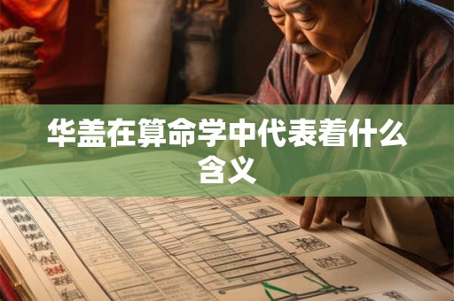 华盖在算命学中代表着什么含义