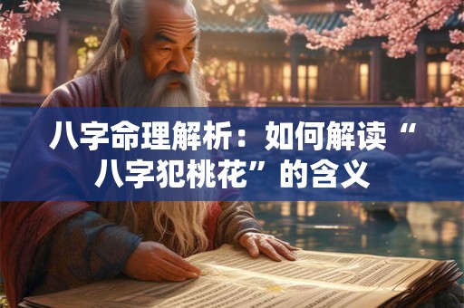 八字命理解析：如何解读“八字犯桃花”的含义