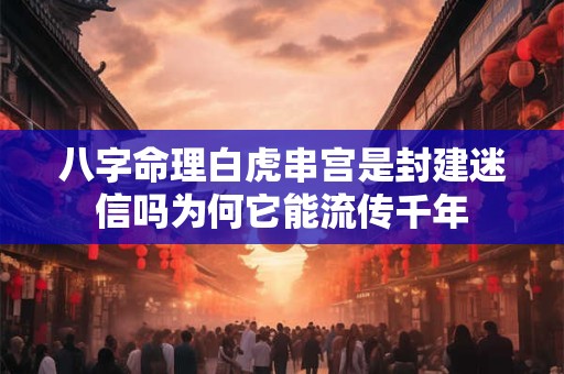 八字命理白虎串宫是封建迷信吗为何它能流传千年