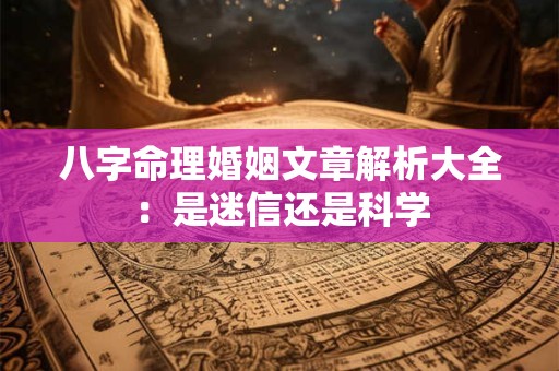 八字命理婚姻文章解析大全：是迷信还是科学