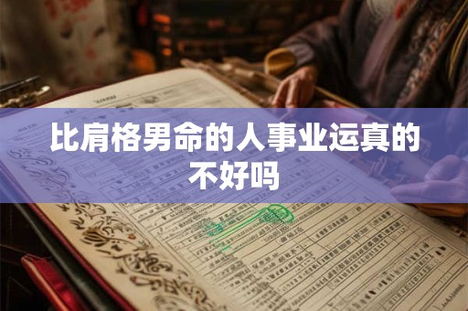 比肩格男命的人事业运真的不好吗