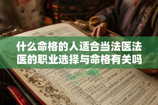 什么命格的人适合当法医法医的职业选择与命格有关吗