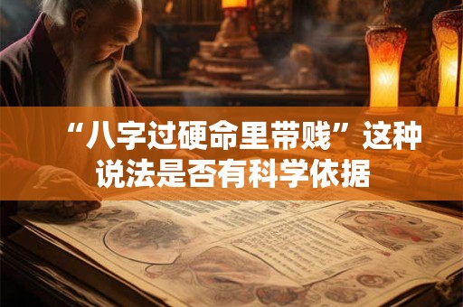 “八字过硬命里带贱”这种说法是否有科学依据