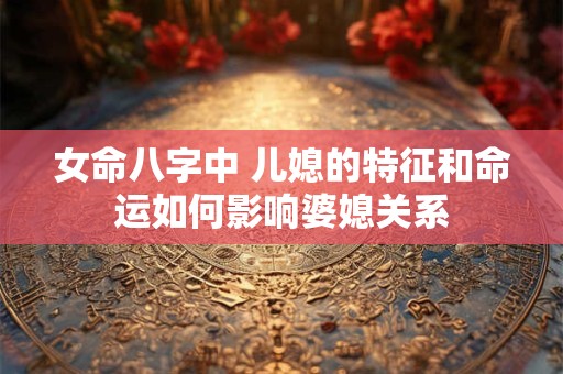 女命八字中 儿媳的特征和命运如何影响婆媳关系