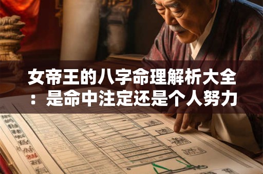 女帝王的八字命理解析大全：是命中注定还是个人努力的结果