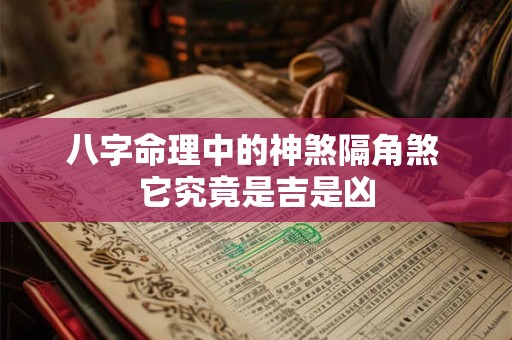 八字命理中的神煞隔角煞 它究竟是吉是凶