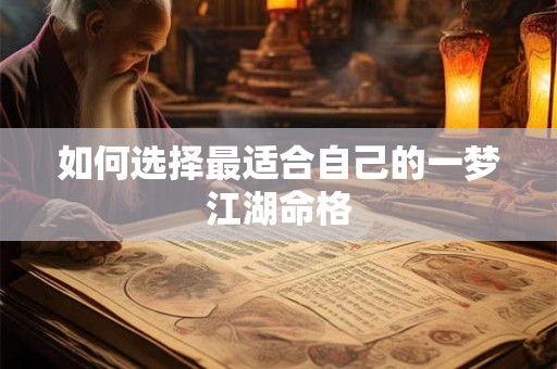 如何选择最适合自己的一梦江湖命格