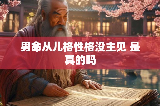 男命从儿格性格没主见 是真的吗