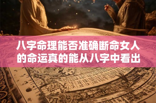 八字命理能否准确断命女人的命运真的能从八字中看出端倪吗