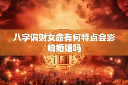 八字偏财女命有何特点会影响婚姻吗