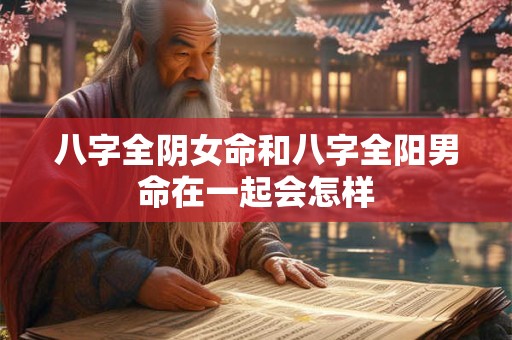 八字全阴女命和八字全阳男命在一起会怎样