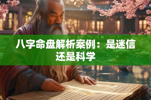 八字命盘解析案例：是迷信还是科学
