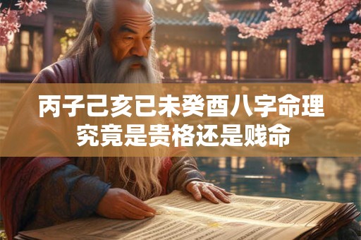 丙子己亥已未癸酉八字命理 究竟是贵格还是贱命