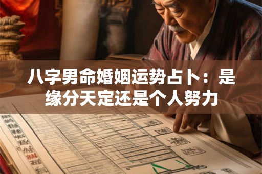八字男命婚姻运势占卜：是缘分天定还是个人努力