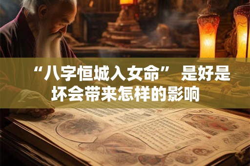 “八字恒城入女命” 是好是坏会带来怎样的影响