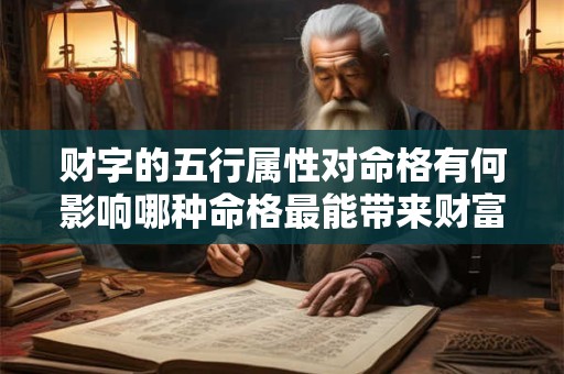 财字的五行属性对命格有何影响哪种命格最能带来财富