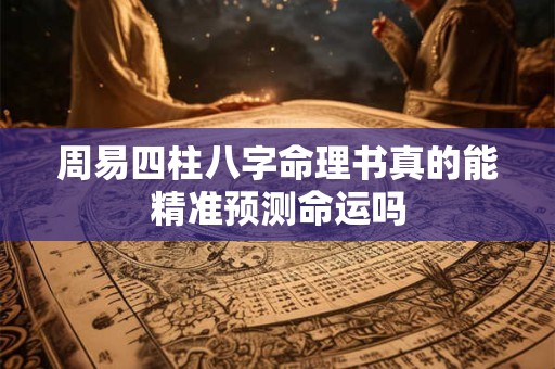 周易四柱八字命理书真的能精准预测命运吗