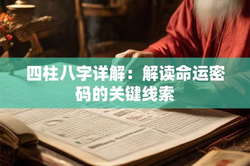 四柱八字详解：解读命运密码的关键线索