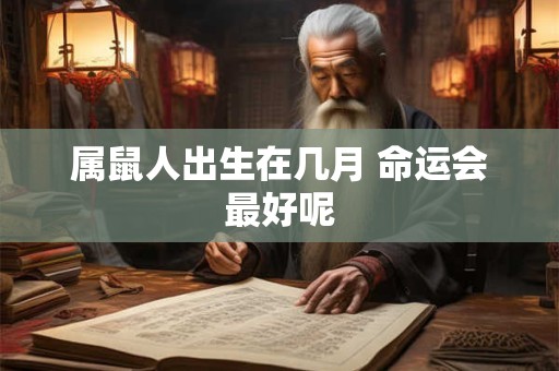 属鼠人出生在几月 命运会最好呢