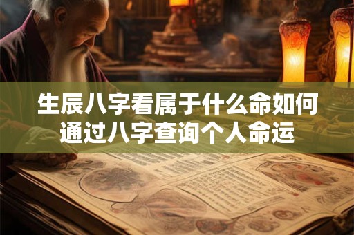 生辰八字看属于什么命如何通过八字查询个人命运