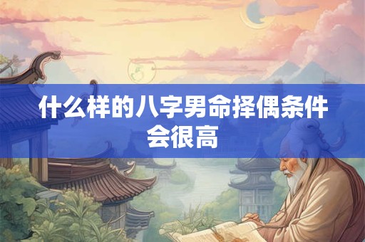 什么样的八字男命择偶条件会很高