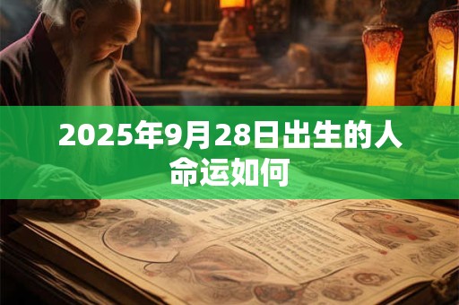 2026年9月28日出生的人命运如何