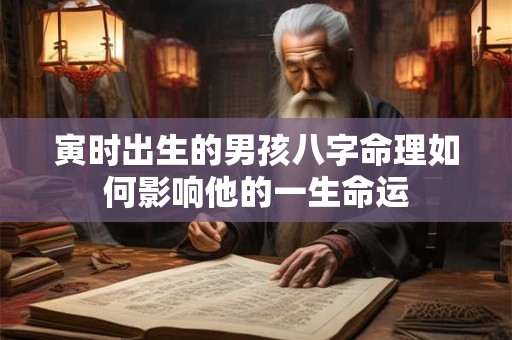 寅时出生的男孩八字命理如何影响他的一生命运