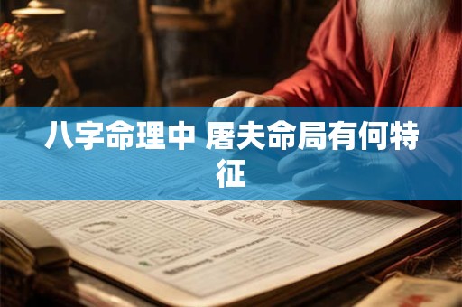 八字命理中 屠夫命局有何特征
