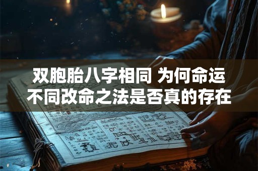 双胞胎八字相同 为何命运不同改命之法是否真的存在