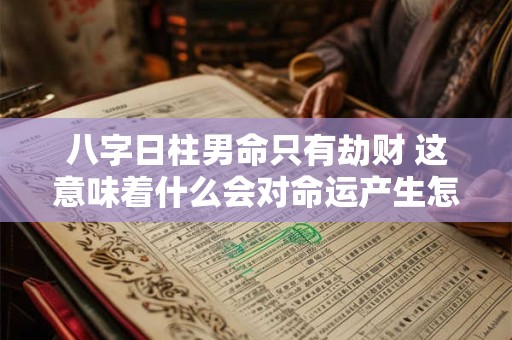八字日柱男命只有劫财 这意味着什么会对命运产生怎样的影响
