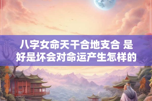 八字女命天干合地支合 是好是坏会对命运产生怎样的影响