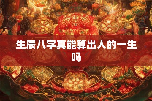 生辰八字真能算出人的一生吗