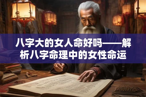 八字大的女人命好吗——解析八字命理中的女性命运