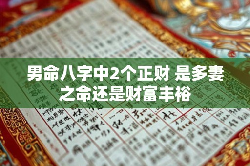 男命八字中2个正财 是多妻之命还是财富丰裕