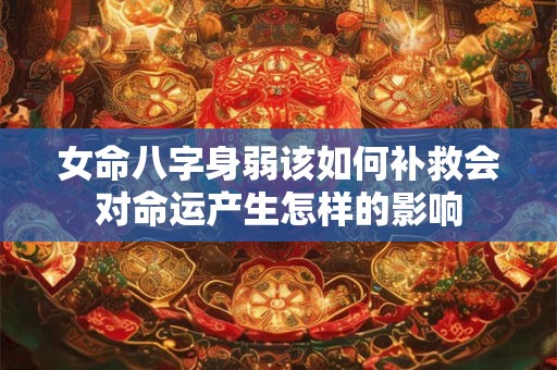 女命八字身弱该如何补救会对命运产生怎样的影响