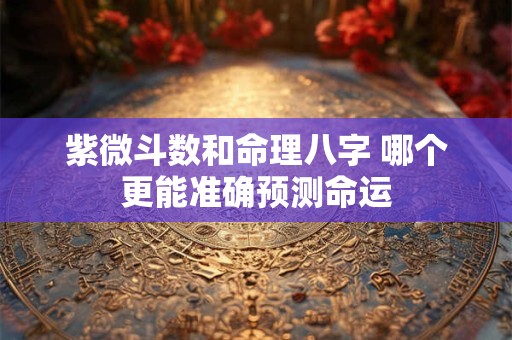紫微斗数和命理八字 哪个更能准确预测命运