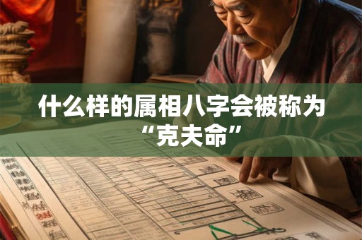 什么样的属相八字会被称为“克夫命”